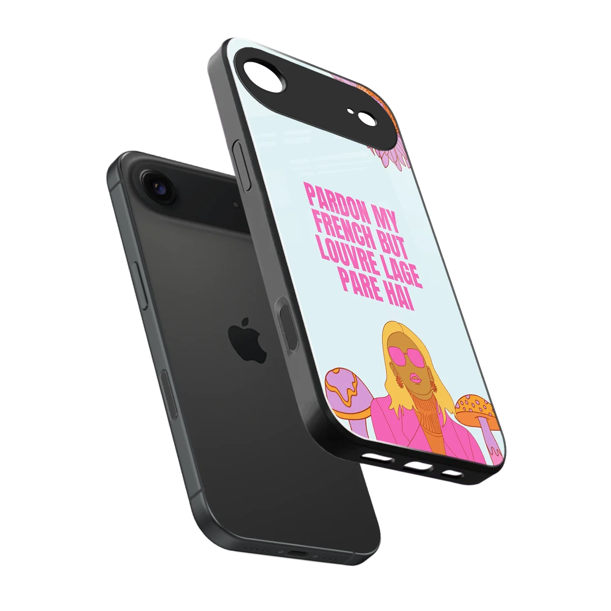 Louvre Lage Pade Hai sleek iphone air cover with tempered glass back and TPU edges