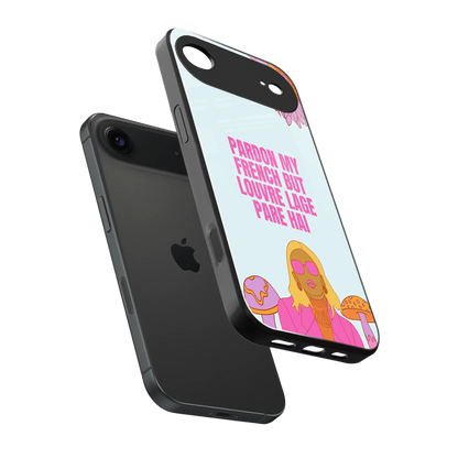 Louvre Lage Pade Hai sleek iphone air cover with tempered glass back and TPU edges