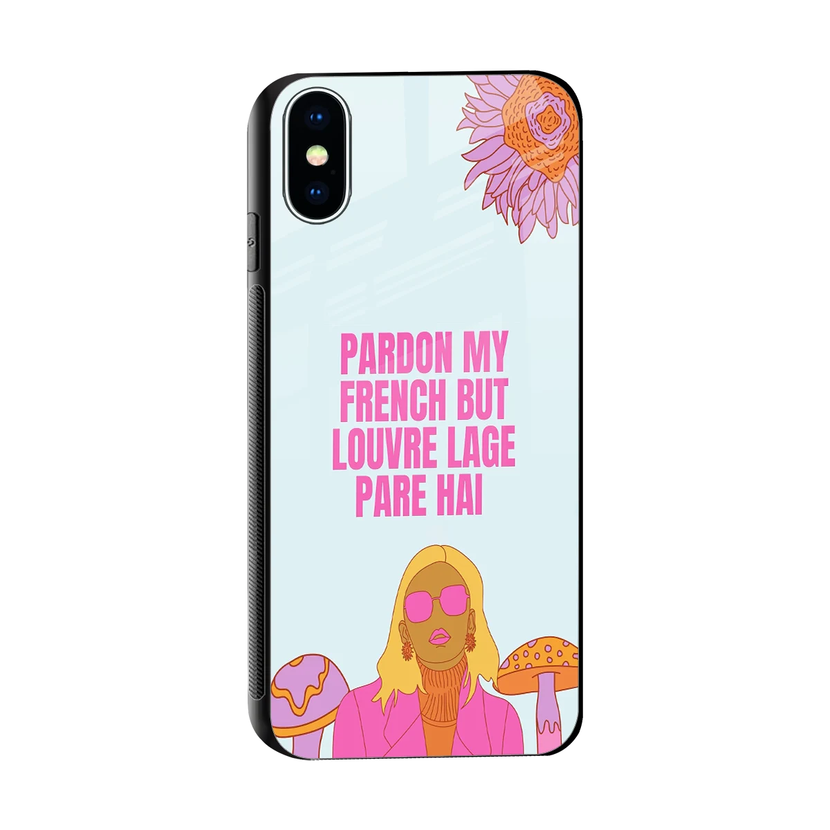 Louvre Lage Pade Hai sleek iphone x cover with tempered glass back and TPU edges