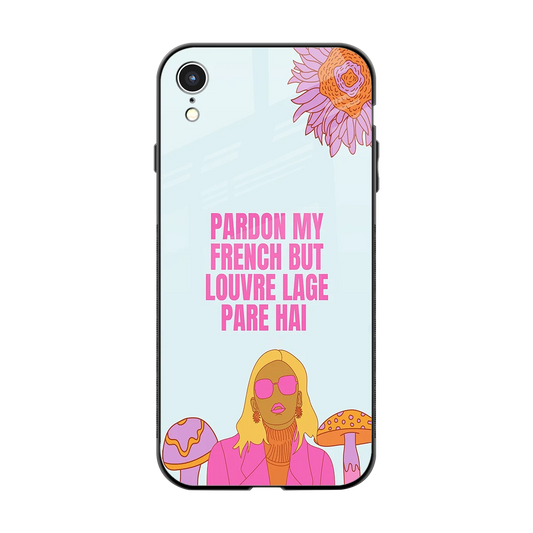 Louvre Lage Pade Hai back phone cover | glass case for iphone xr