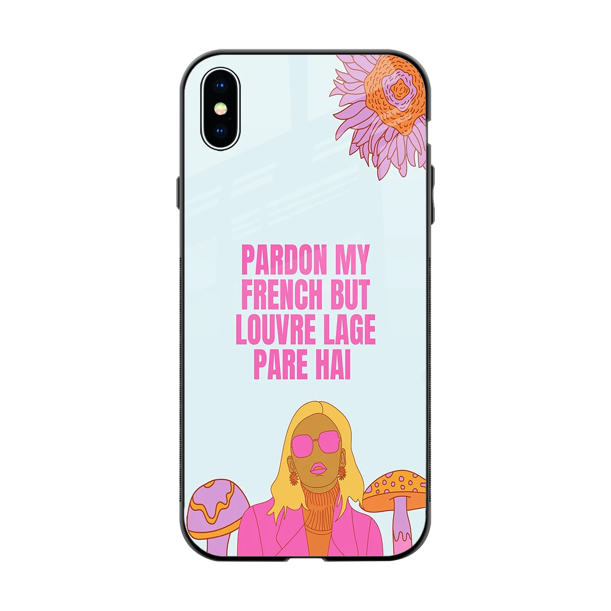 Louvre Lage Pade Hai back phone cover | glass case for iphone xs max