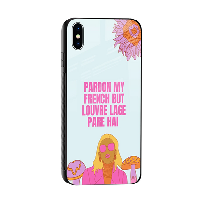 Louvre Lage Pade Hai sleek iphone xs max cover with tempered glass back and TPU edges