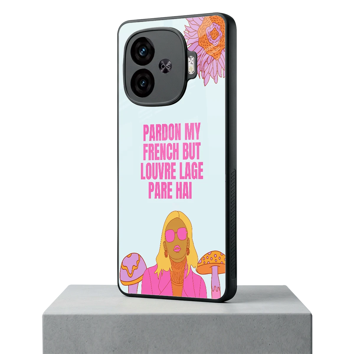 Louvre Lage Pade Hai iqoo neo 10r 5g mobile cover | shockproof glass phone case