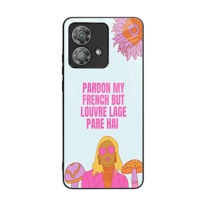 Louvre Lage Pade Hai back phone cover | glass case for motorola edge 40 neo 5g