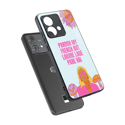 Louvre Lage Pade Hai sleek motorola edge 40 neo 5g cover with tempered glass back and TPU edges