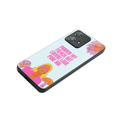 Louvre Lage Pade Hai stylish phone case for motorola edge 40 neo 5g | glossy glass and slim fit