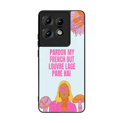 Louvre Lage Pade Hai back phone cover | glass case for motorola edge 50 pro