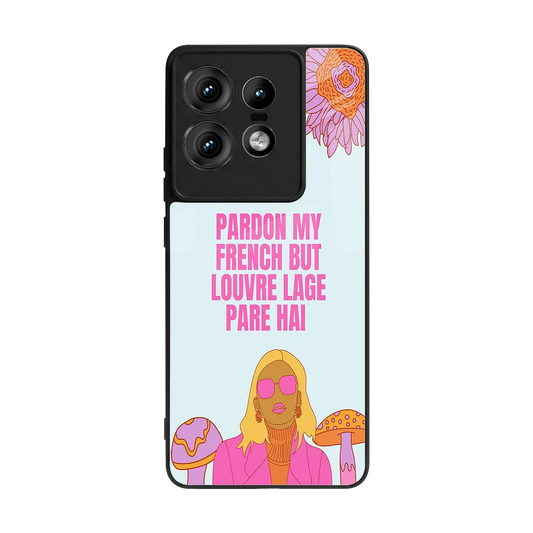 Louvre Lage Pade Hai back phone cover | glass case for motorola edge 50 pro