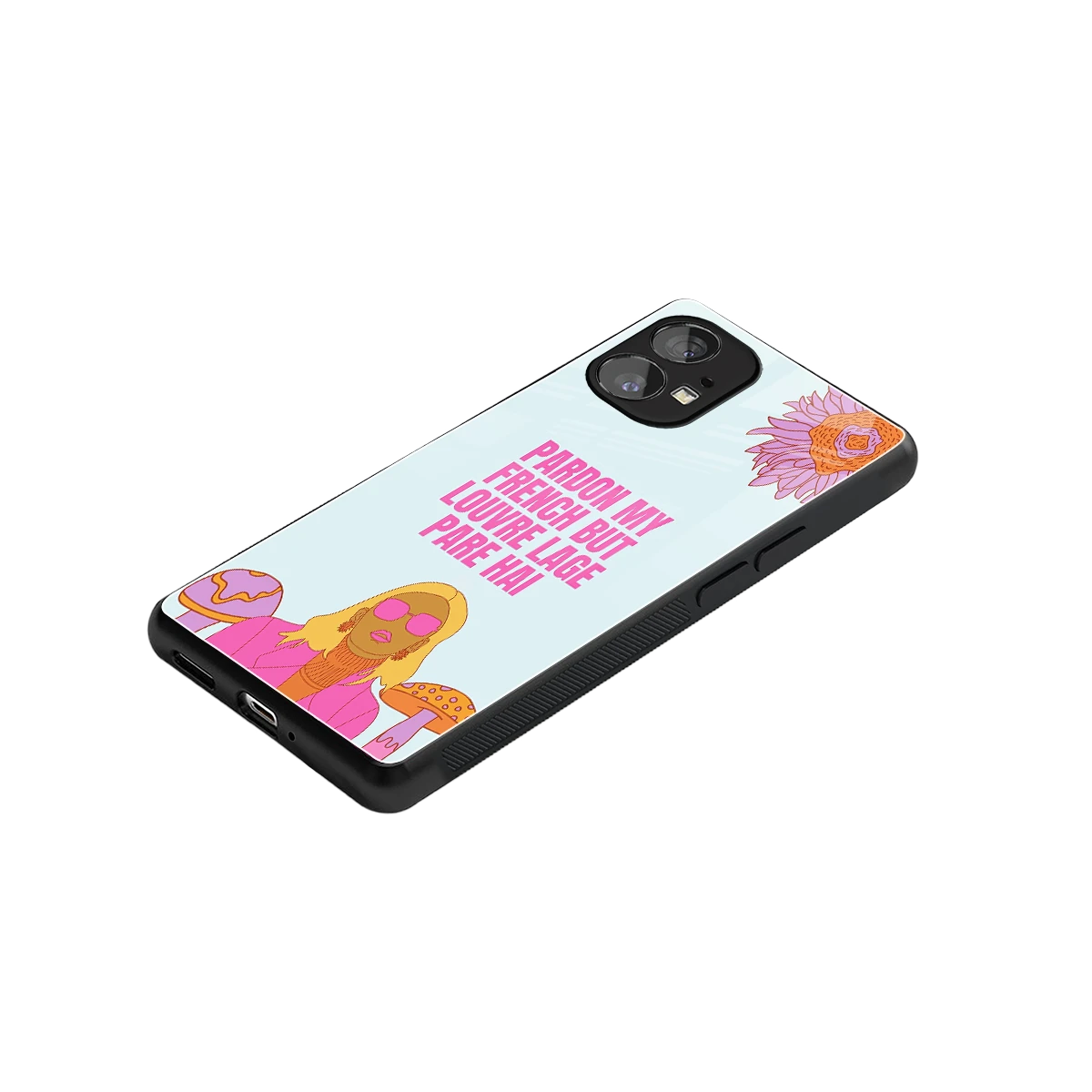 Louvre Lage Pade Hai stylish phone case for nothing phone 1 | glossy glass and slim fit