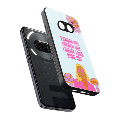 Louvre Lage Pade Hai sleek nothing phone 2a cover with tempered glass back and TPU edges
