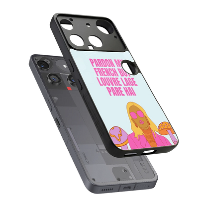 Louvre Lage Pade Hai sleek nothing phone 3 cover with tempered glass back and TPU edges