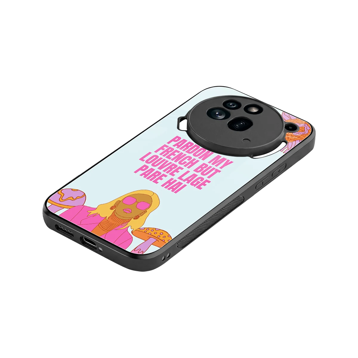 Louvre Lage Pade Hai stylish phone case for nothing phone 3a pro | glossy glass and slim fit