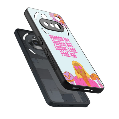 Louvre Lage Pade Hai sleek nothing phone 3a cover with tempered glass back and TPU edges