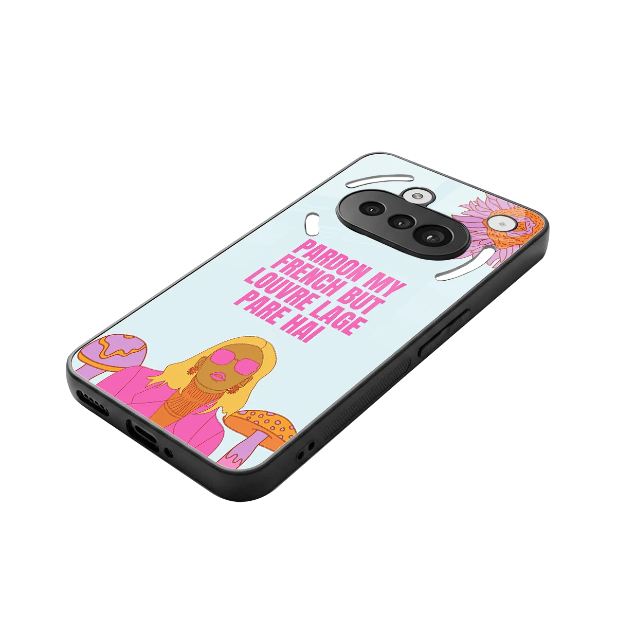 Louvre Lage Pade Hai stylish phone case for nothing phone 3a | glossy glass and slim fit