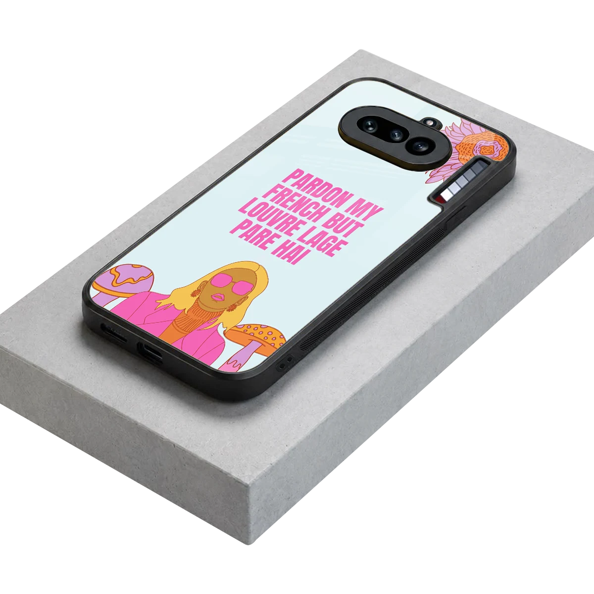 Louvre Lage Pade Hai stylish phone case for nothing phone 4a | glossy glass and slim fit