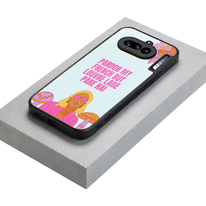 Louvre Lage Pade Hai stylish phone case for nothing phone 4a | glossy glass and slim fit