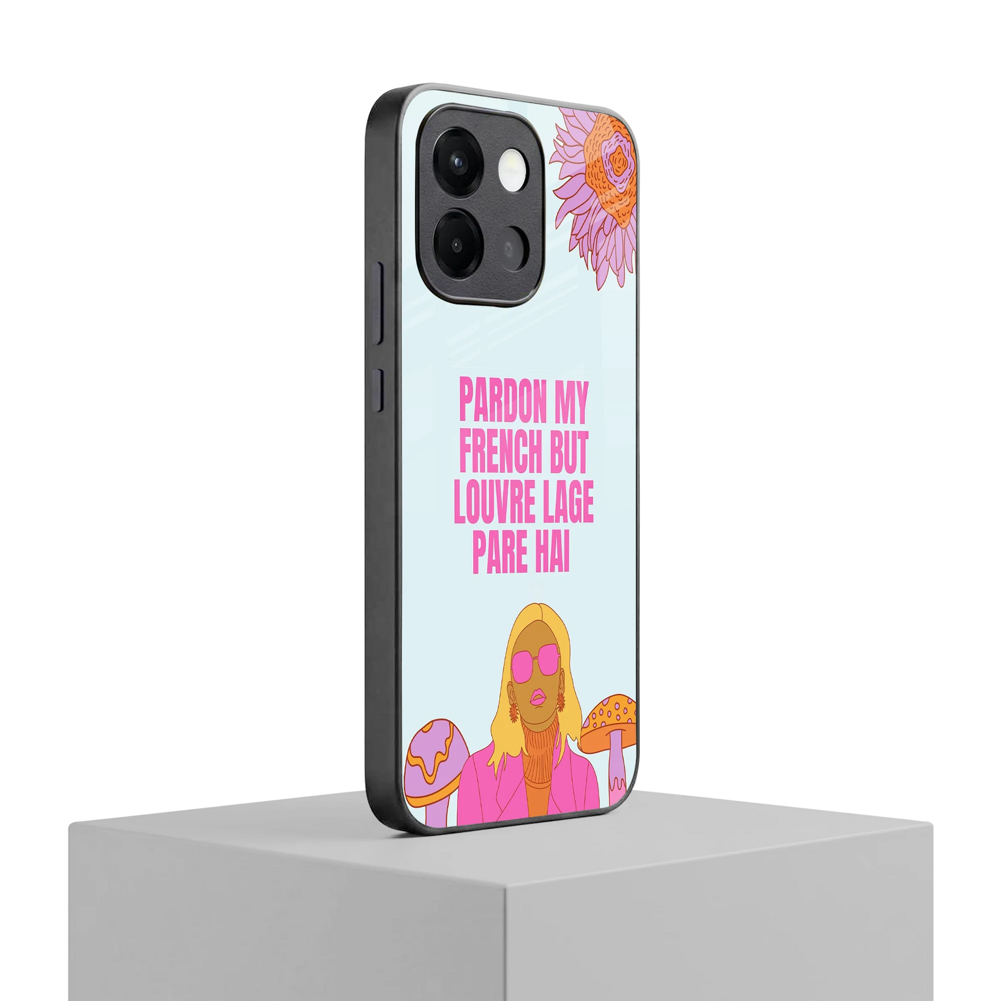 Louvre Lage Pade Hai oneplus 13s mobile cover | shockproof glass phone case
