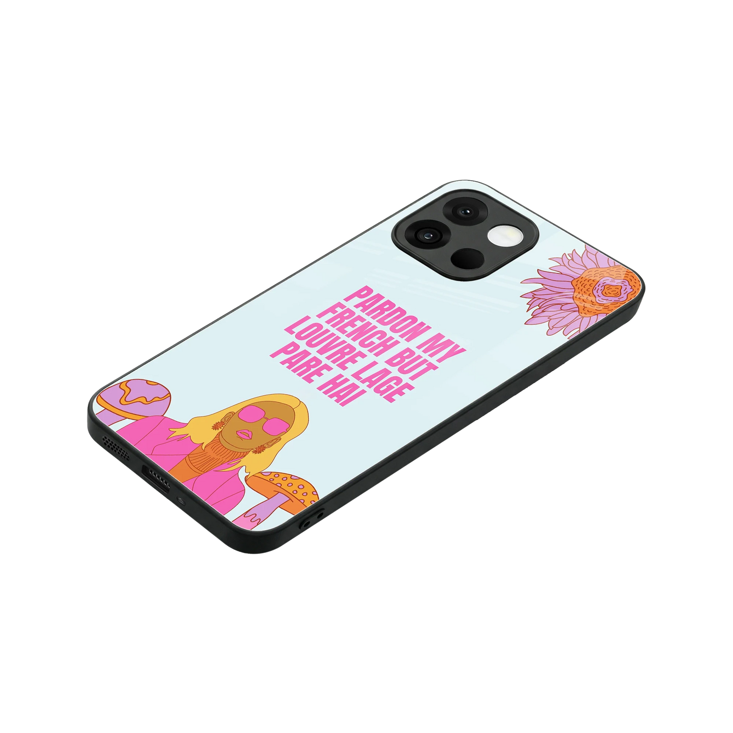 Louvre Lage Pade Hai stylish phone case for oneplus 13s | glossy glass and slim fit