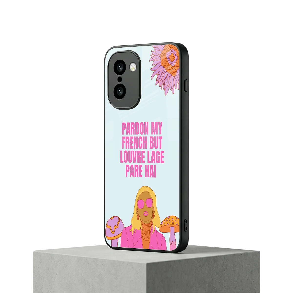 Louvre Lage Pade Hai oneplus 15r mobile cover | shockproof glass phone case