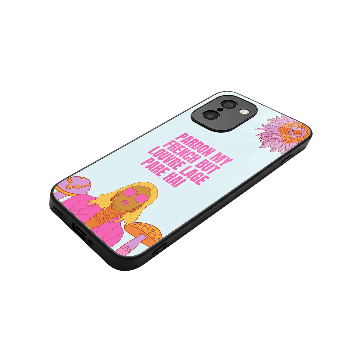 Louvre Lage Pade Hai stylish phone case for oneplus 15r | glossy glass and slim fit