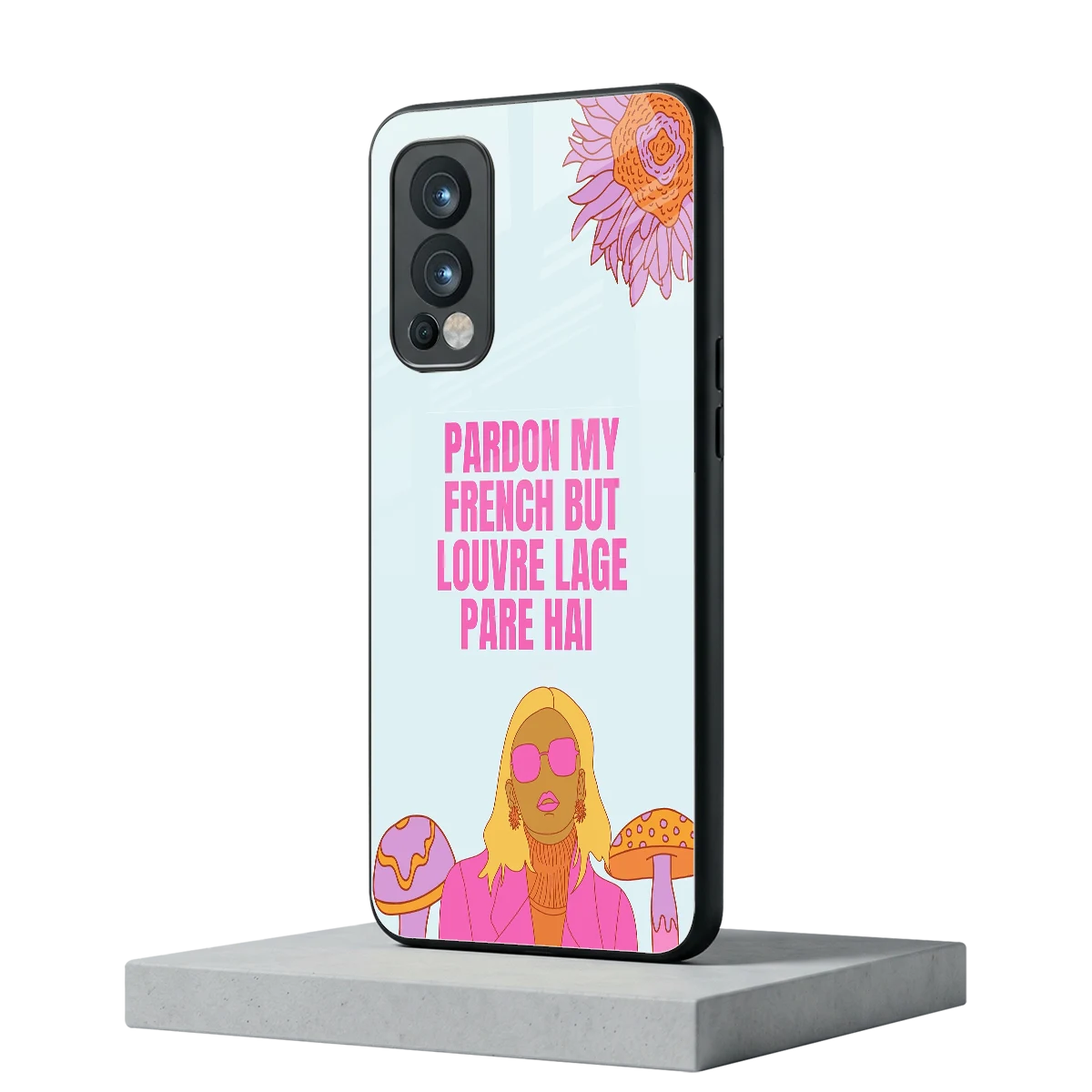 Louvre Lage Pade Hai oneplus nord 2 mobile cover | shockproof glass phone case