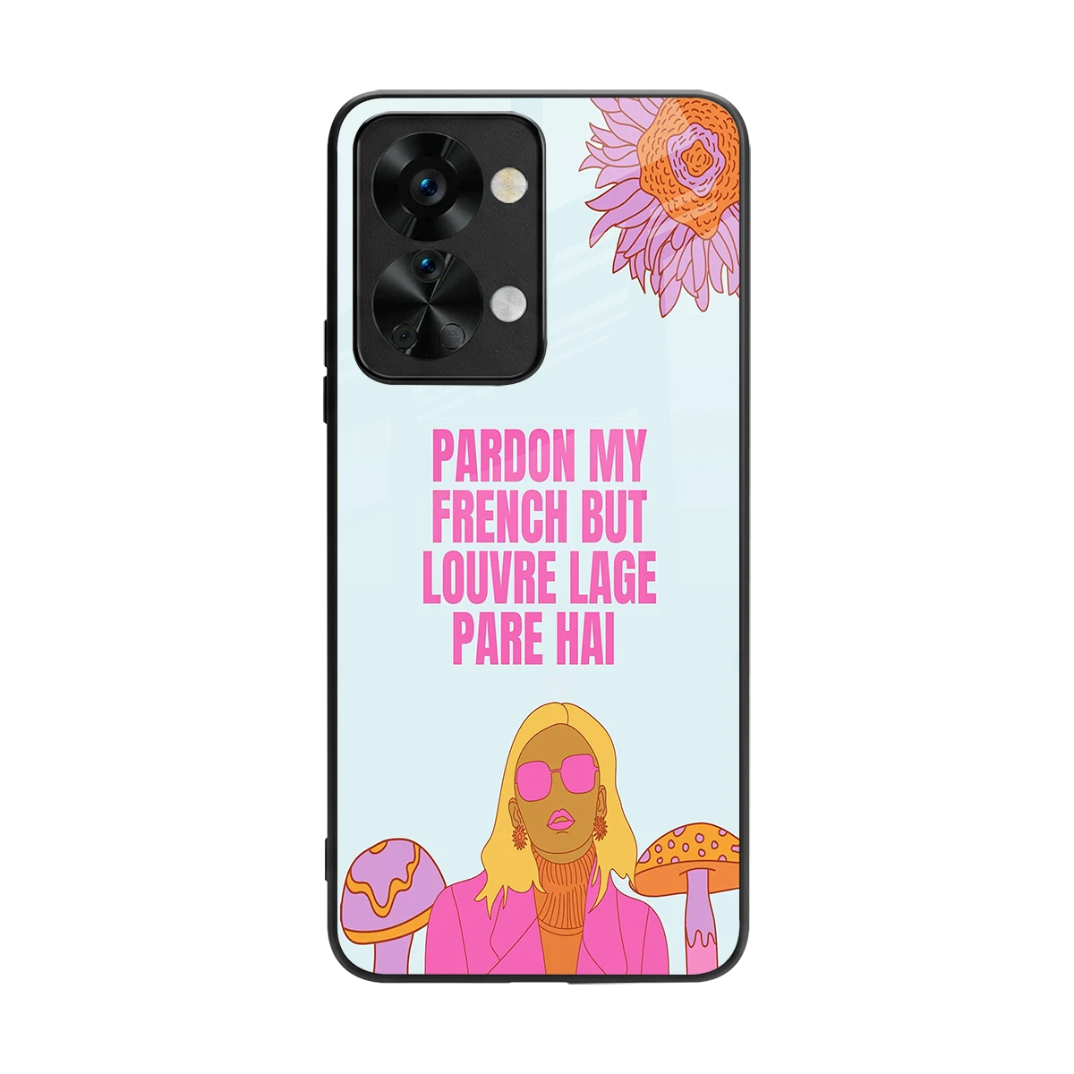 Louvre Lage Pade Hai back phone cover | glass case for oneplus nord 2t