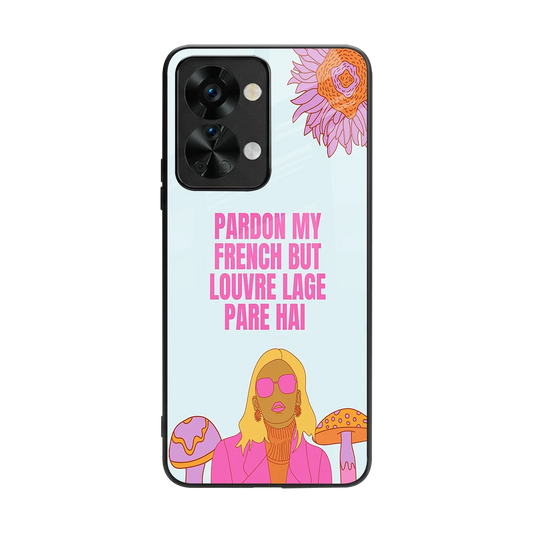 Louvre Lage Pade Hai back phone cover | glass case for oneplus nord 2t