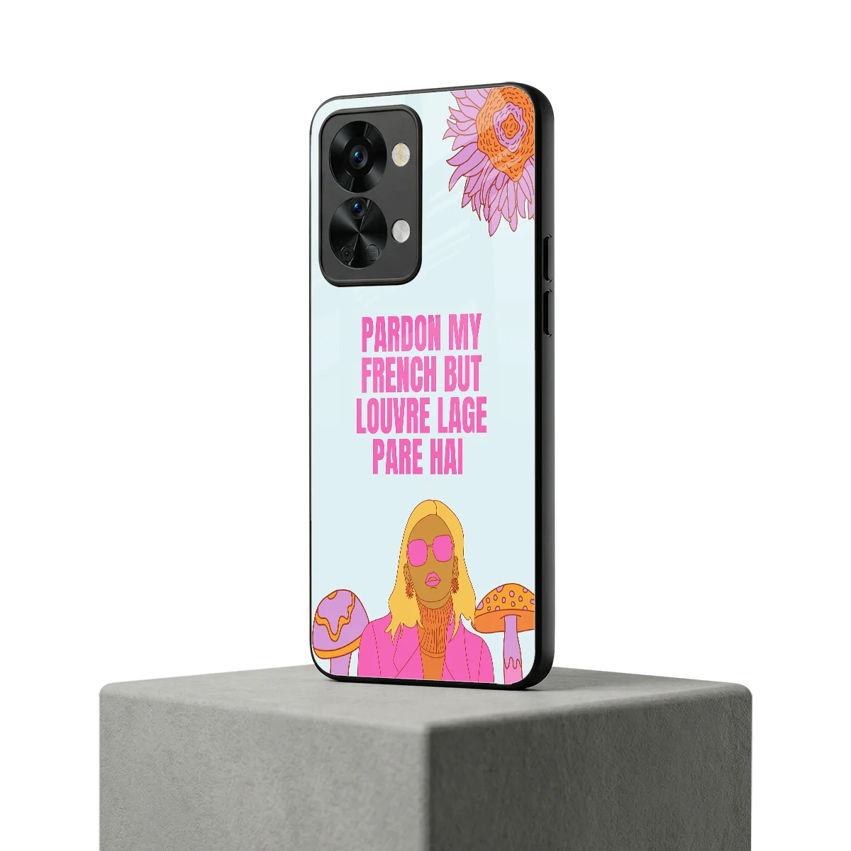 Louvre Lage Pade Hai oneplus nord 2t mobile cover | shockproof glass phone case