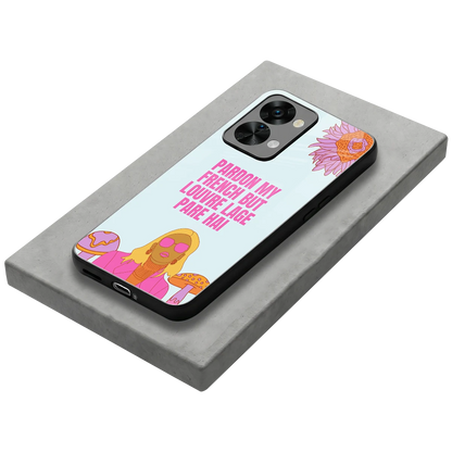 Louvre Lage Pade Hai stylish phone case for oneplus nord 2t | glossy glass and slim fit