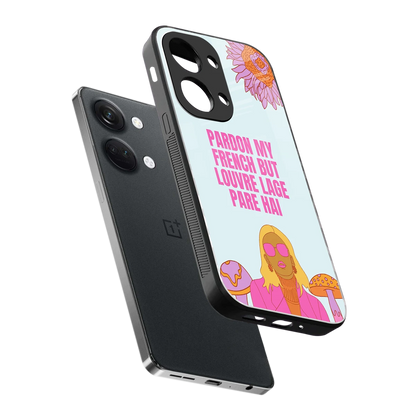 Louvre Lage Pade Hai sleek oneplus nord 3 cover with tempered glass back and TPU edges