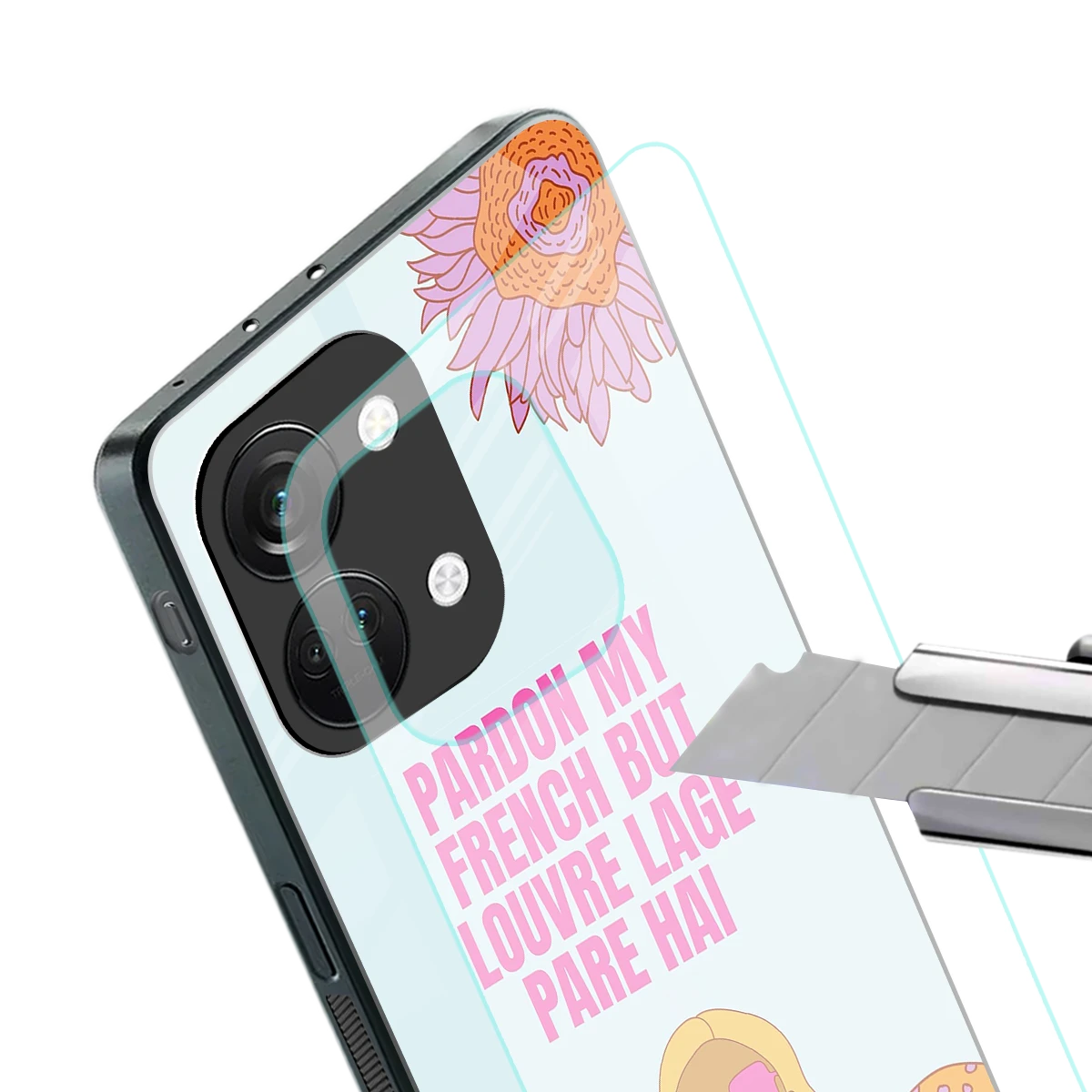 Louvre Lage Pade Hai stylish phone case for oneplus nord 3 | glossy glass and slim fit