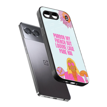 Louvre Lage Pade Hai sleek oneplus nord 4 cover with tempered glass back and TPU edges