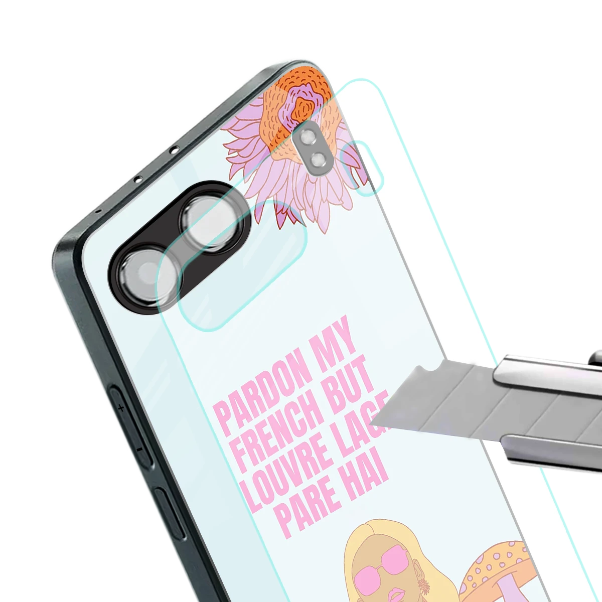 Louvre Lage Pade Hai stylish phone case for oneplus nord 4 | glossy glass and slim fit