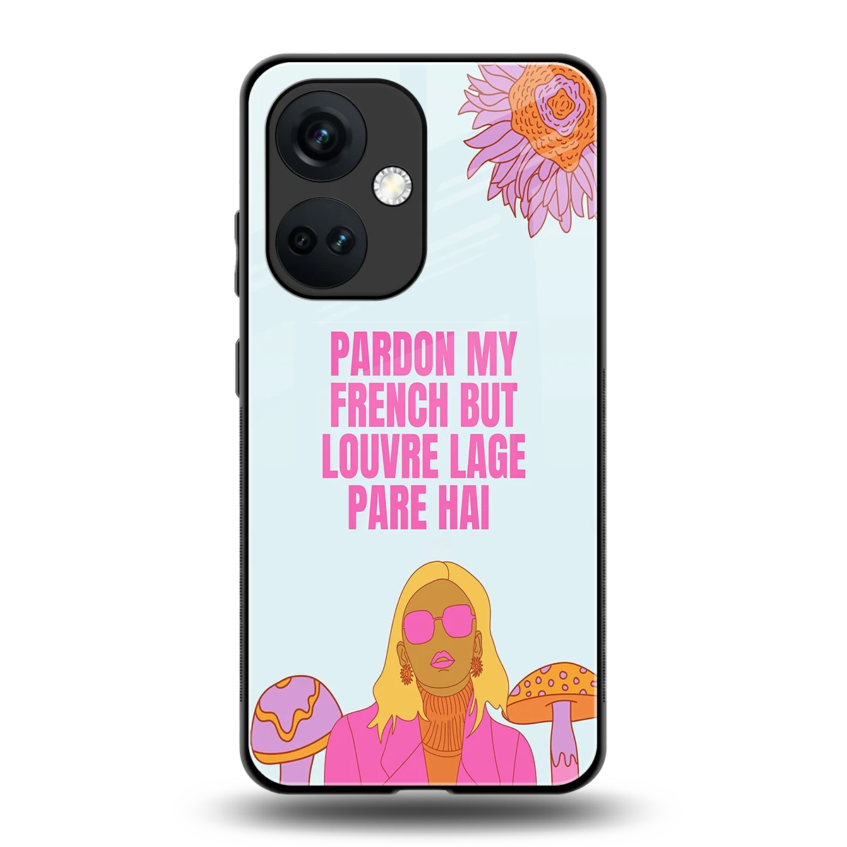 Louvre Lage Pade Hai back phone cover | glass case for oneplus nord ce 3