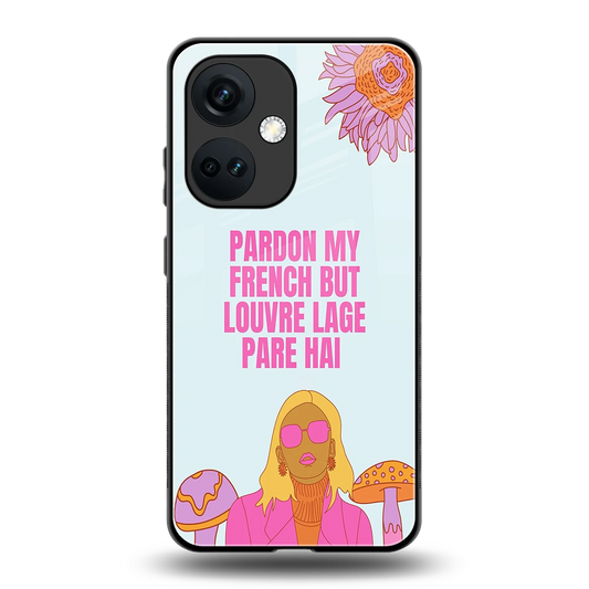 Louvre Lage Pade Hai back phone cover | glass case for oneplus nord ce 3