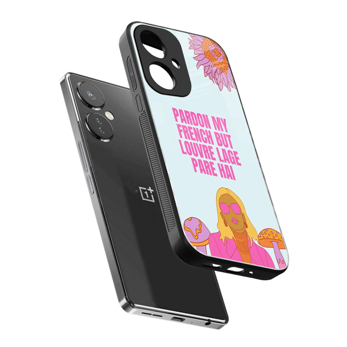 Louvre Lage Pade Hai sleek oneplus nord ce 3 cover with tempered glass back and TPU edges