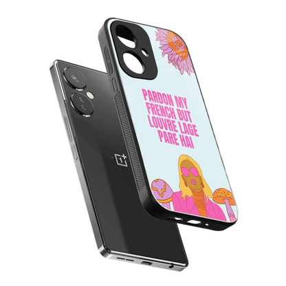 Louvre Lage Pade Hai sleek oneplus nord ce 3 cover with tempered glass back and TPU edges
