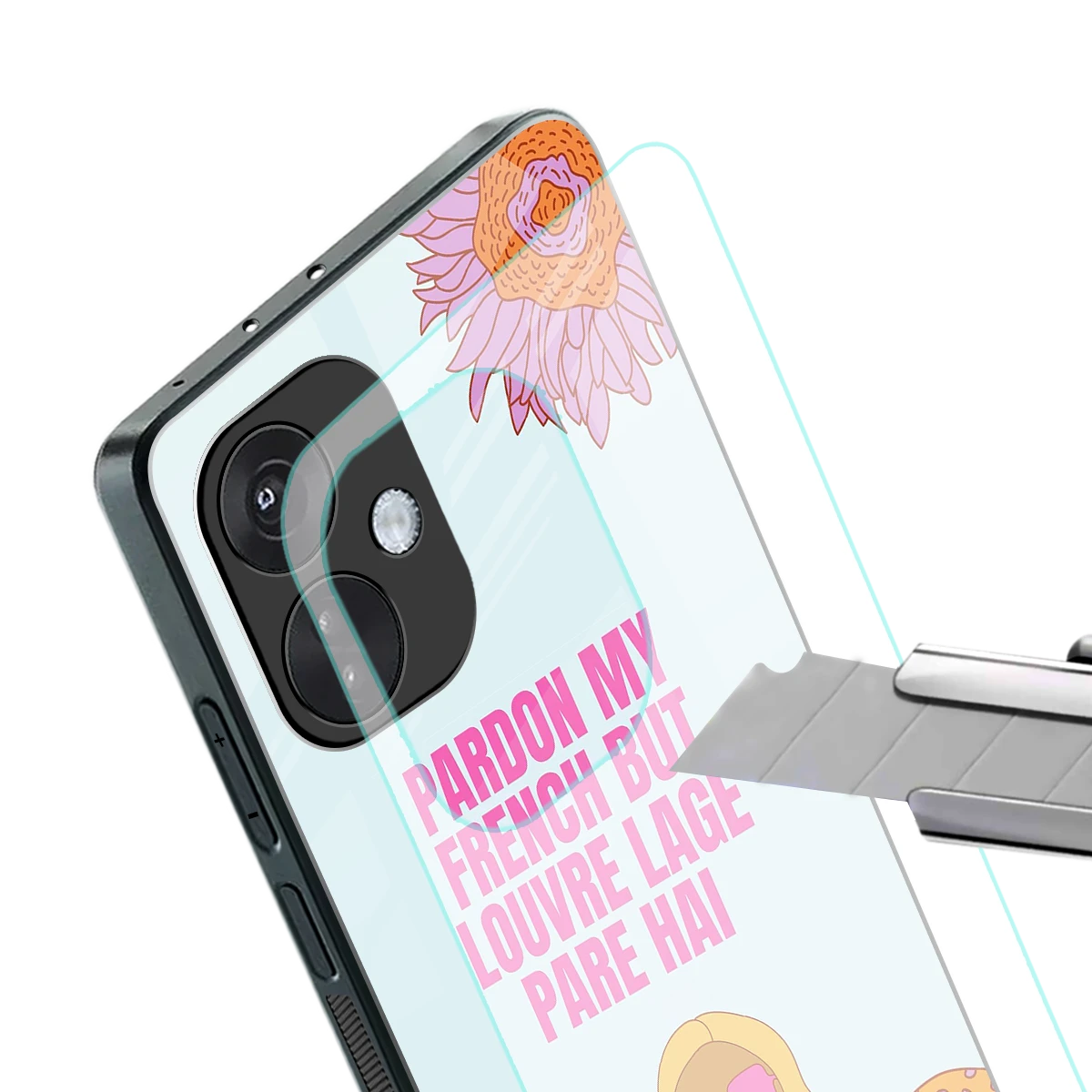 Louvre Lage Pade Hai stylish phone case for oneplus nord ce 3 | glossy glass and slim fit