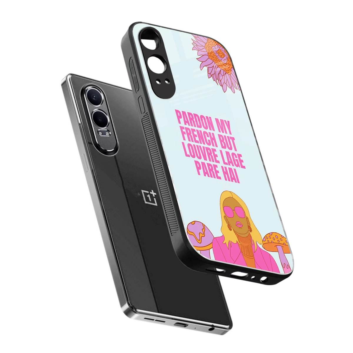 Louvre Lage Pade Hai sleek oneplus nord ce 4 lite cover with tempered glass back and TPU edges