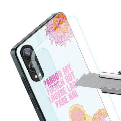 Louvre Lage Pade Hai stylish phone case for oneplus nord ce 4 lite | glossy glass and slim fit