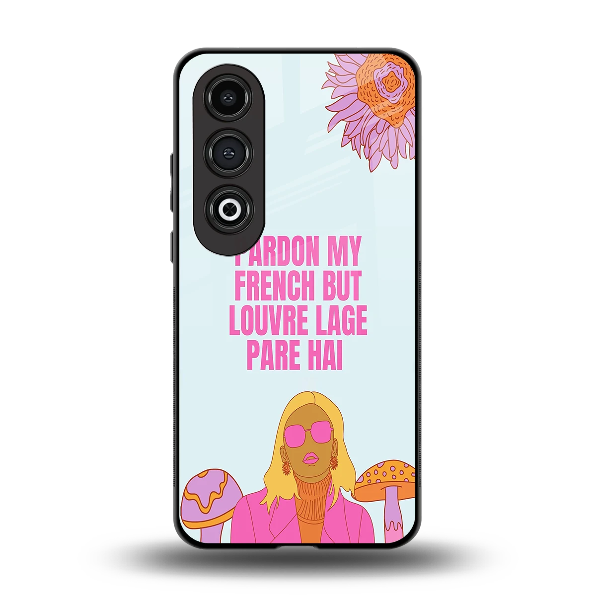 Louvre Lage Pade Hai back phone cover | glass case for oneplus nord ce 4
