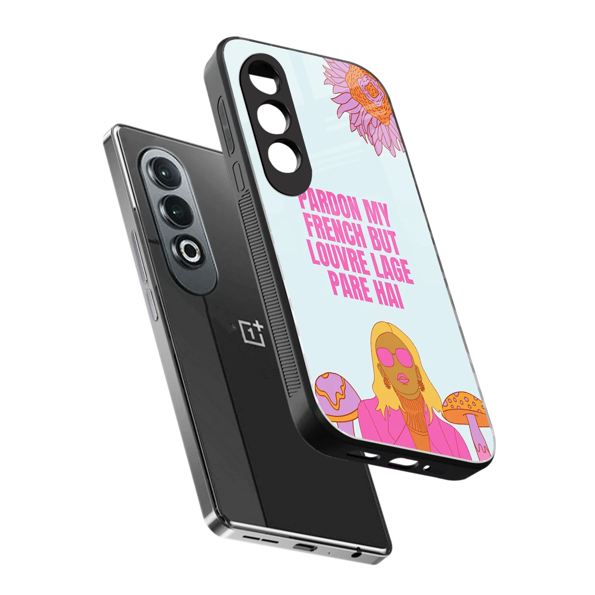 Louvre Lage Pade Hai sleek oneplus nord ce 4 cover with tempered glass back and TPU edges