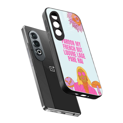 Louvre Lage Pade Hai sleek oneplus nord ce 4 cover with tempered glass back and TPU edges