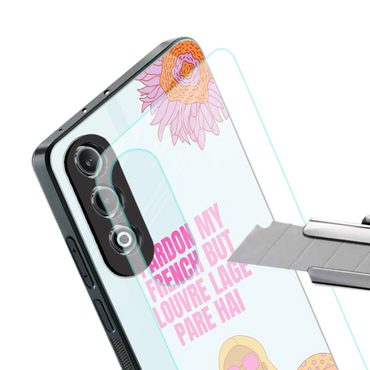 Louvre Lage Pade Hai stylish phone case for oneplus nord ce 4 | glossy glass and slim fit