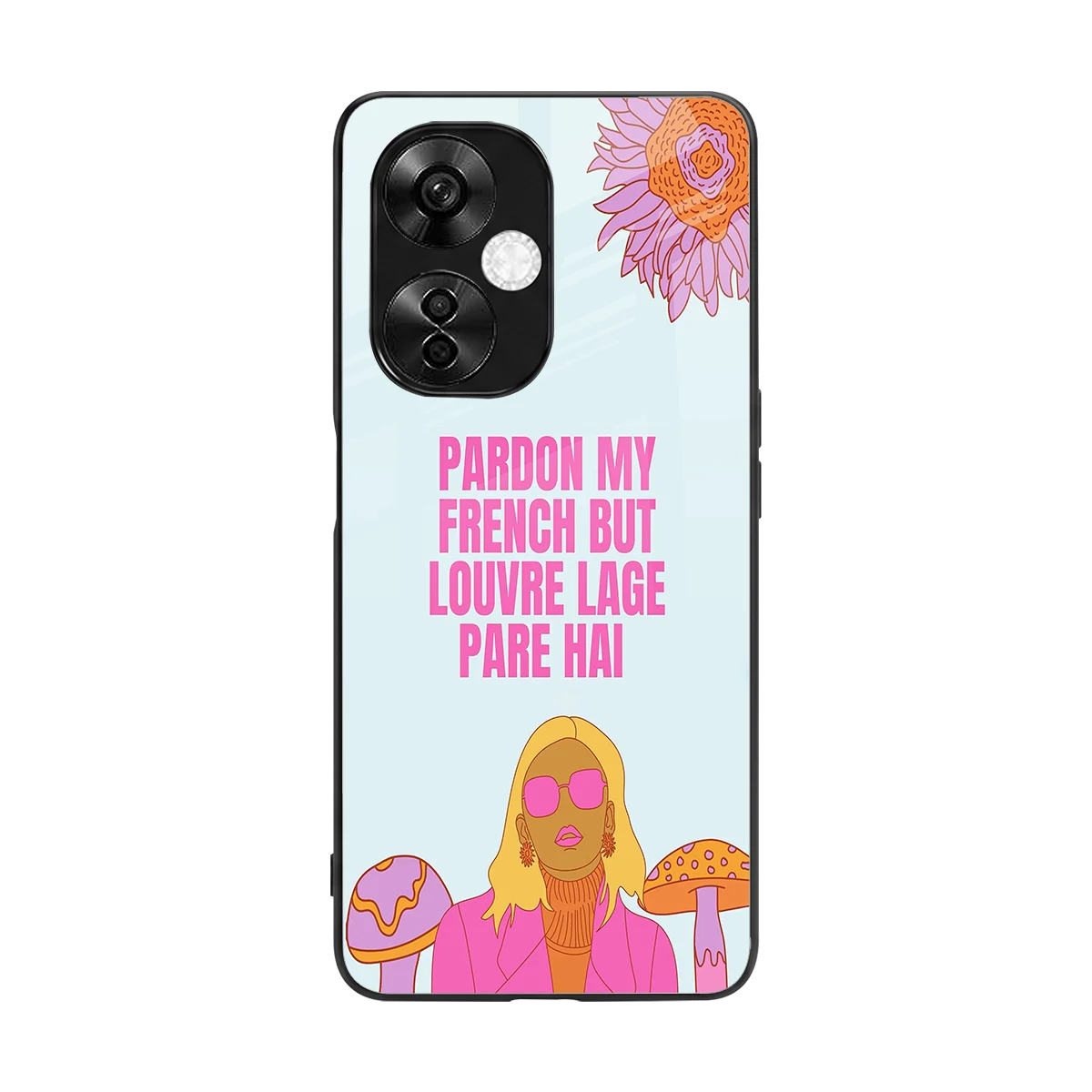 Louvre Lage Pade Hai back phone cover | glass case for oneplus nord ce 3 lite