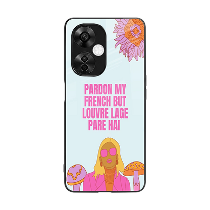 Louvre Lage Pade Hai back phone cover | glass case for oneplus nord ce 3 lite