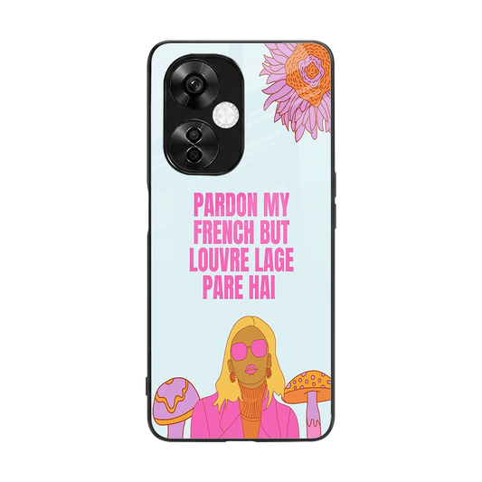 Louvre Lage Pade Hai back phone cover | glass case for oneplus nord ce 3 lite