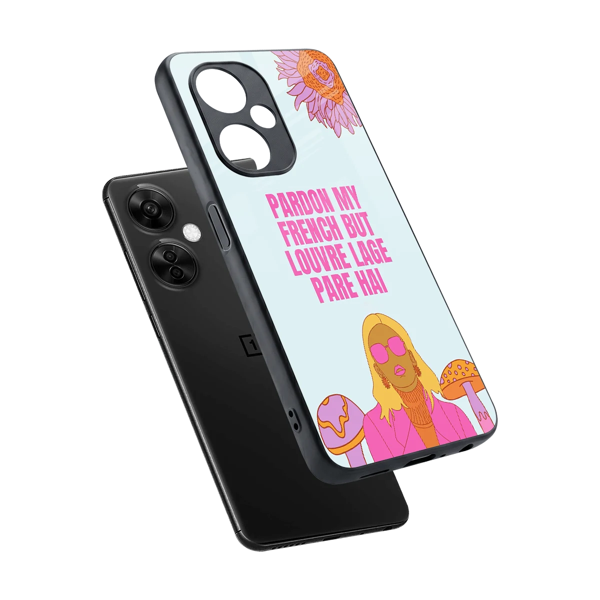 Louvre Lage Pade Hai sleek oneplus nord ce 3 lite cover with tempered glass back and TPU edges