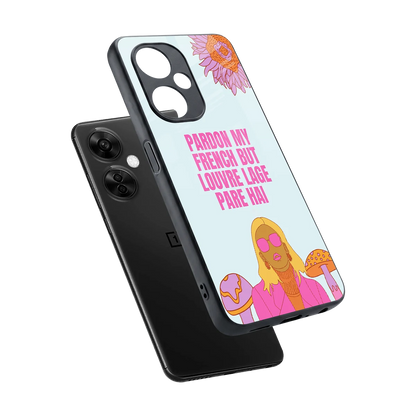 Louvre Lage Pade Hai sleek oneplus nord ce 3 lite cover with tempered glass back and TPU edges