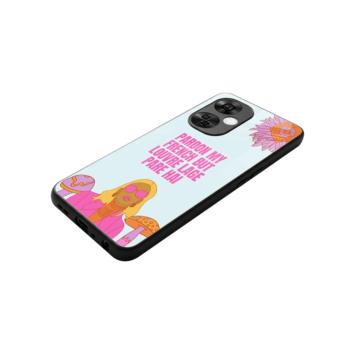 Louvre Lage Pade Hai stylish phone case for oneplus nord ce 3 lite | glossy glass and slim fit